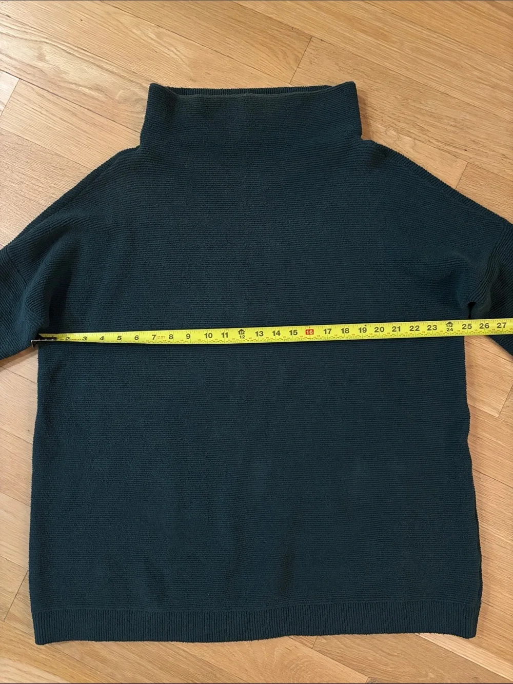 Free People Ottoman Slouchy Tunic Long Sleeve Sweater Medium Dark Teal Ribbed